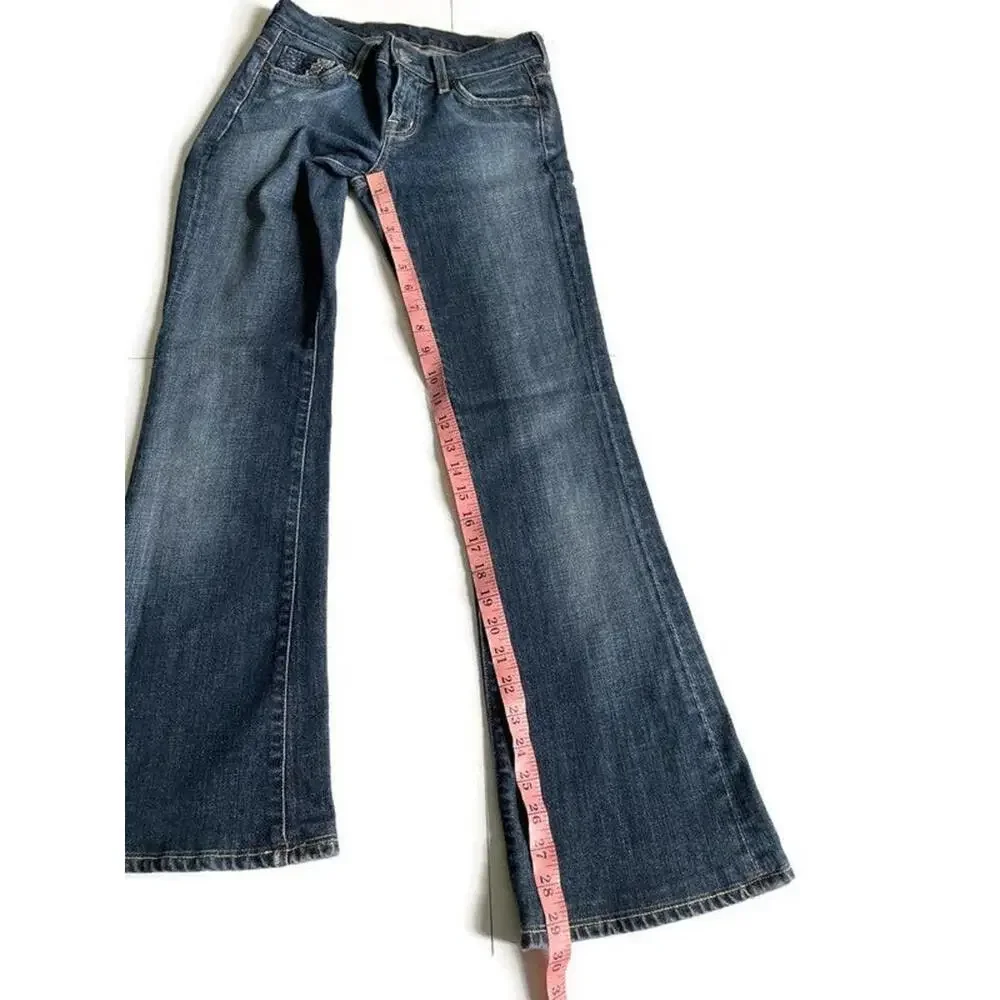 Citizens Of Humanity Womens Big Sur 092 Low Waist Flair Embroidered Med Wash 26 - Picture 8 of 9